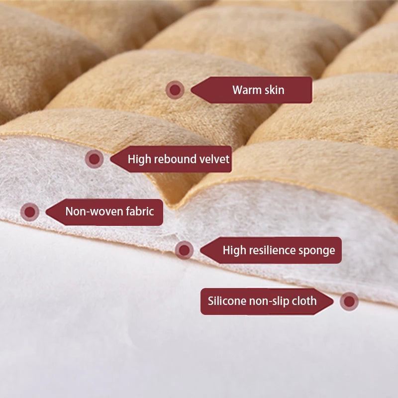 Plüsch Autositzbezug Set Universal Rutschfest Weich Komfortabler Schutz