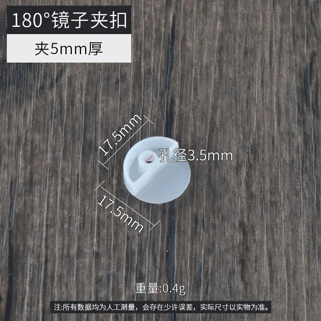 20x Transparente Kunststoff Glas Retainer Clips mit Schrauben für Möbel