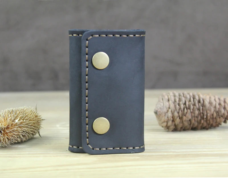 Handgemachtes echtes Leder Schlüsseletui für Herren und Damen