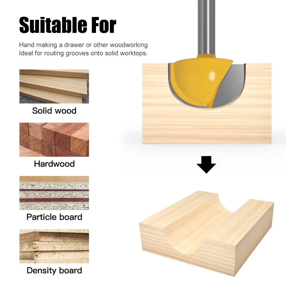 Vollhartmetall CNC Fräser mit runder Nase für präzises Fräsen