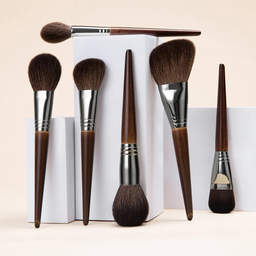 Make-up Pinsel Set 24-teilig natürliches Ziegenhaar Profi Kit