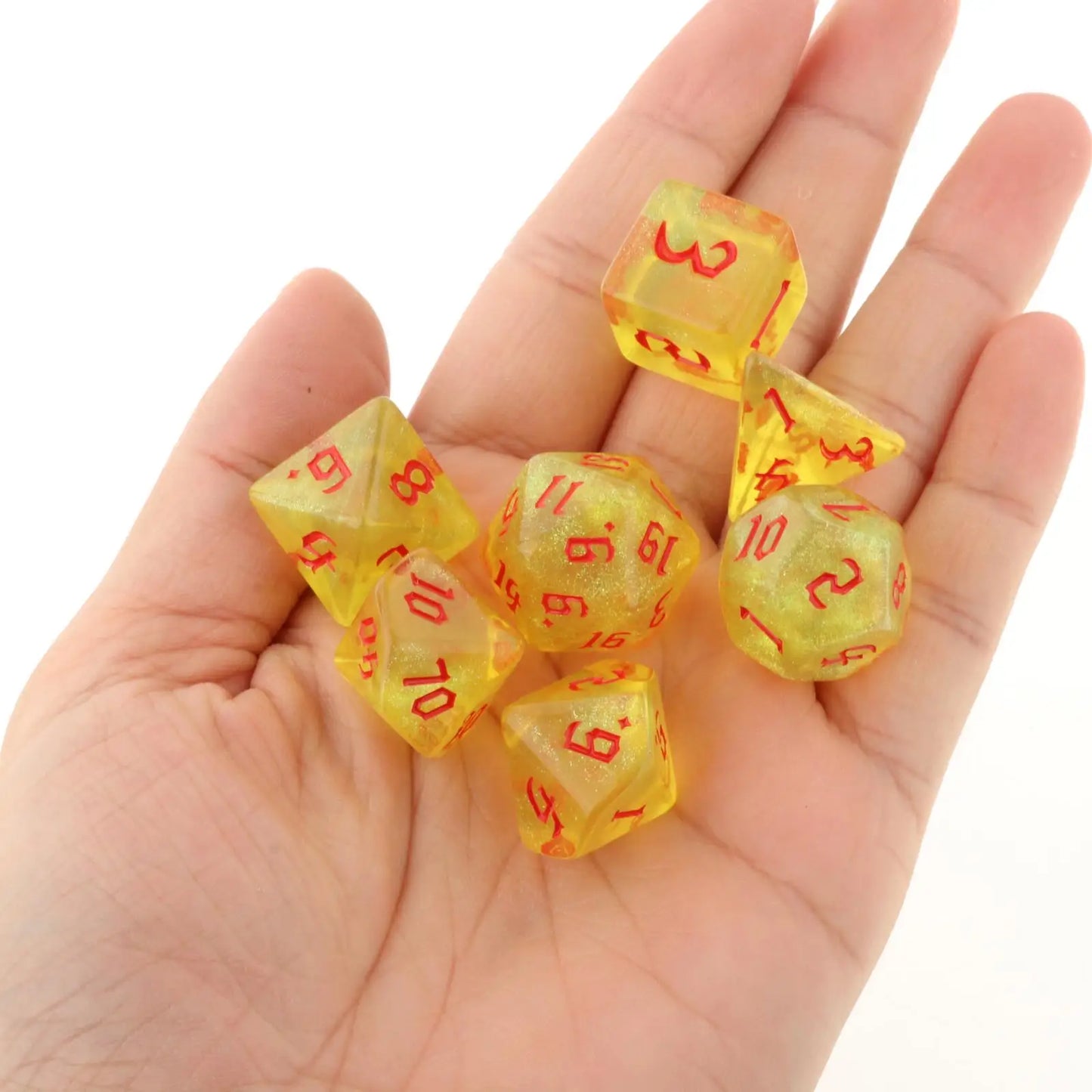 Vielseitiges 7-teiliges Würfelset für Rollenspiele und Tabletop