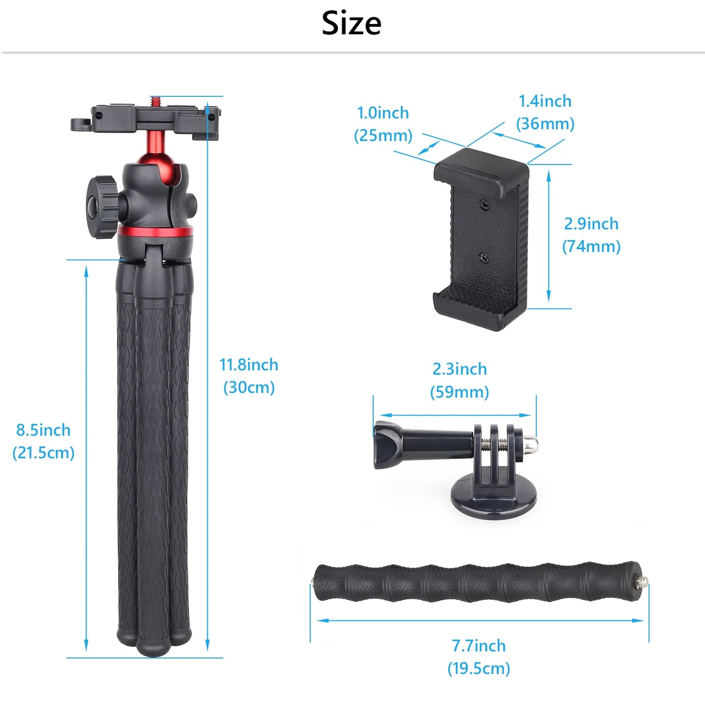 Flexibles Mini Stativ für Smartphone Kamera Action Cam – Octopus Halter