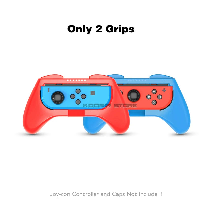 Ergonomische Joy-Con Grips mit Lenkrad - Thumbstick Caps aus ABS