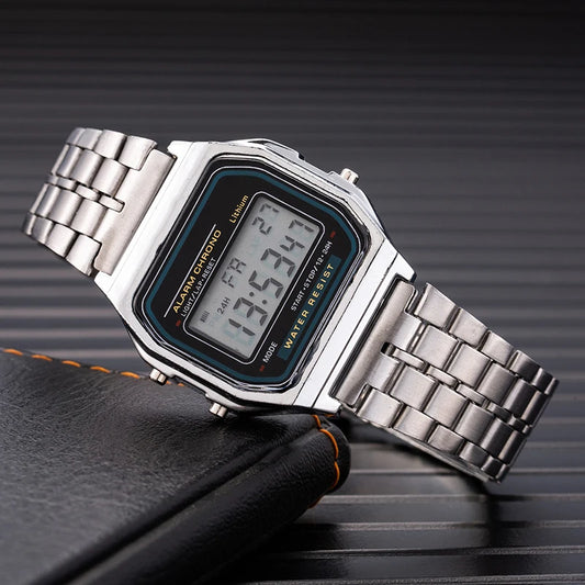 Digitale Sport Uhr für Männer Frauen Studenten, LED Anzeige, Quadratisches Design