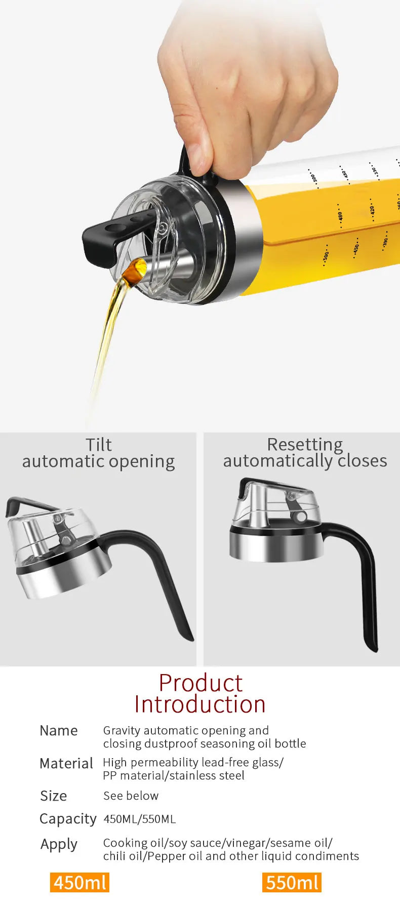 Kochen Gewürz Flasche Spender Sauce Flasche Glas Lagerung Flaschen Für Gewürz Glas Öl Spray Essig Kreative Küche Werkzeuge-Yabubest - Home & More