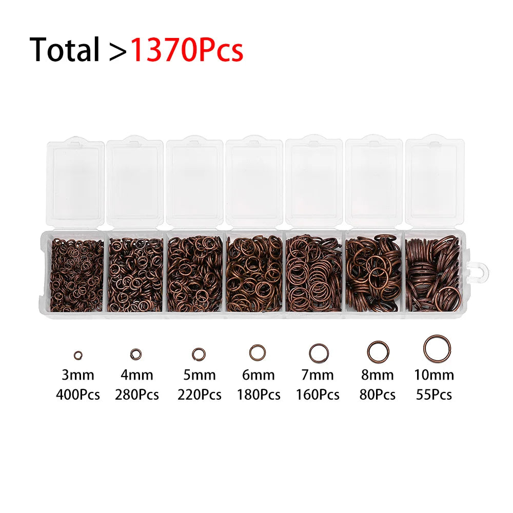 Schmuck Bastelset Karabiner Biegeringe Ohrhaken für DIY Projekte