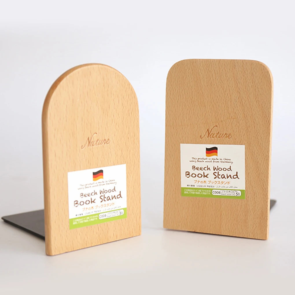 Naturholz Buchstütze für Schreibtisch und Ordnung im Büro