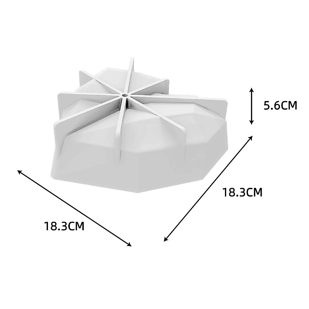 3D Silikonform Herz Diamant für Schokolade und Dessert