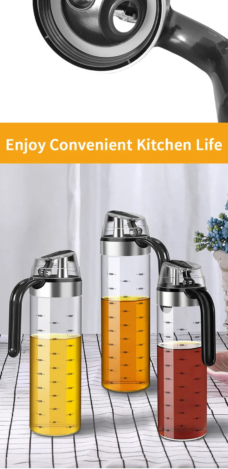 Kochen Gewürz Flasche Spender Sauce Flasche Glas Lagerung Flaschen Für Gewürz Glas Öl Spray Essig Kreative Küche Werkzeuge-Yabubest - Home & More