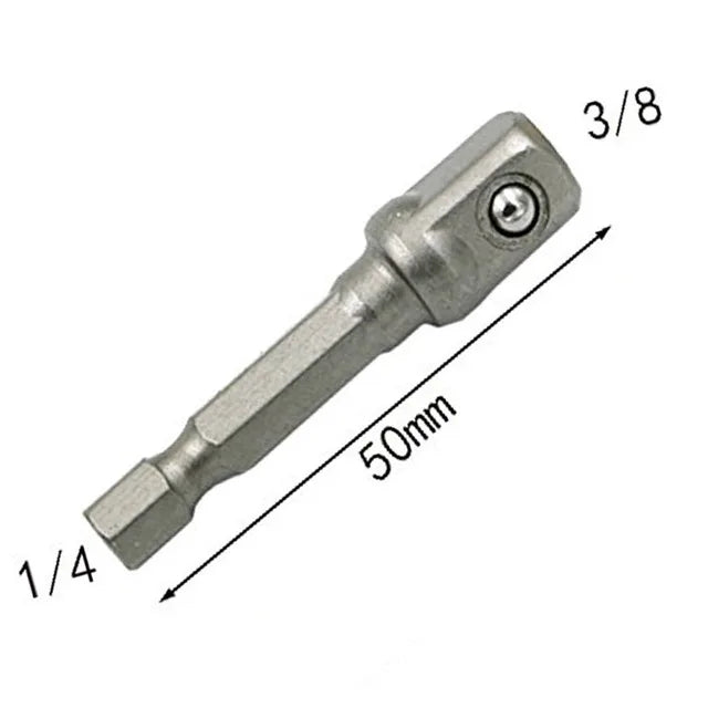 CV-Stahl Steckschlüssel-Adapter Set 1/4" 3/8" 1/2" Sechskant Verlängerung