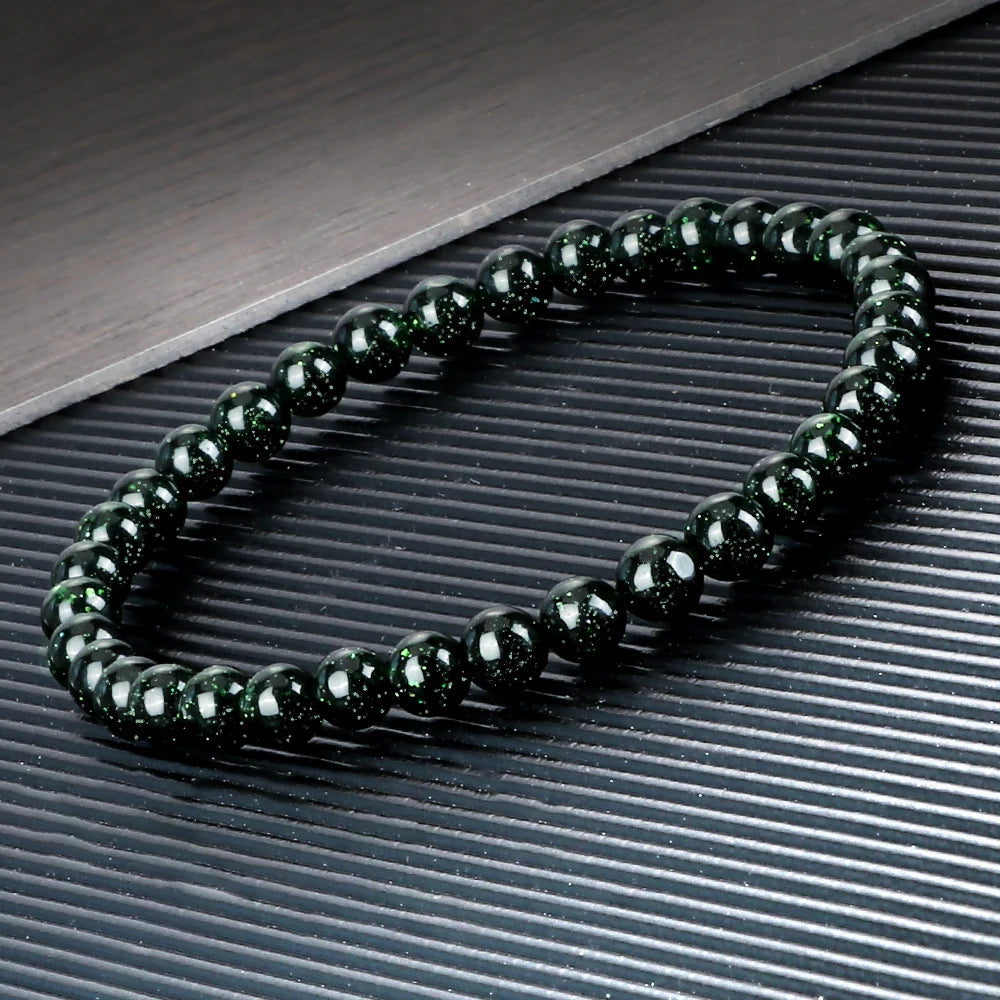 Natur Sandstein Armband mit Quarz Perlen Verstellbarer Handgelenkschmuck