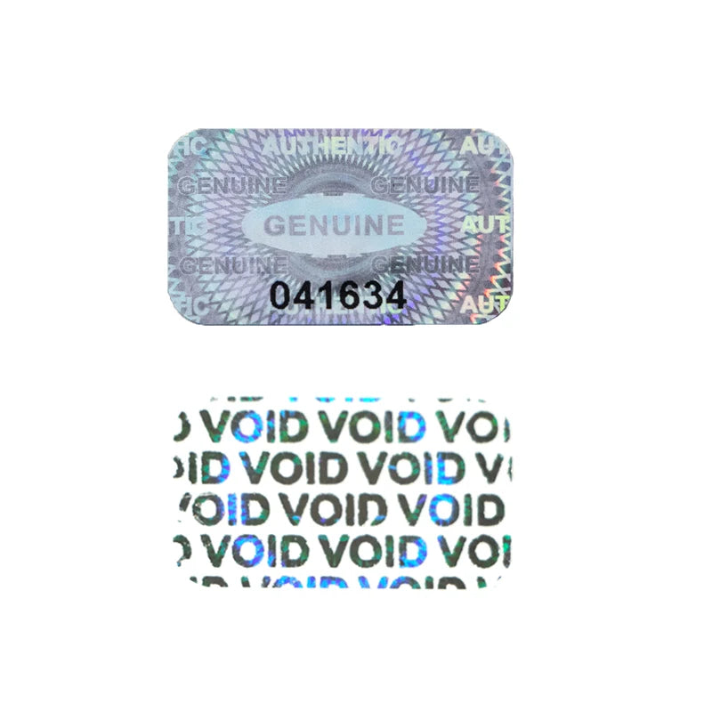 Holographische Sicherheitsetiketten mit Seriennummer 2,5x1,5 cm 300/600 Stück