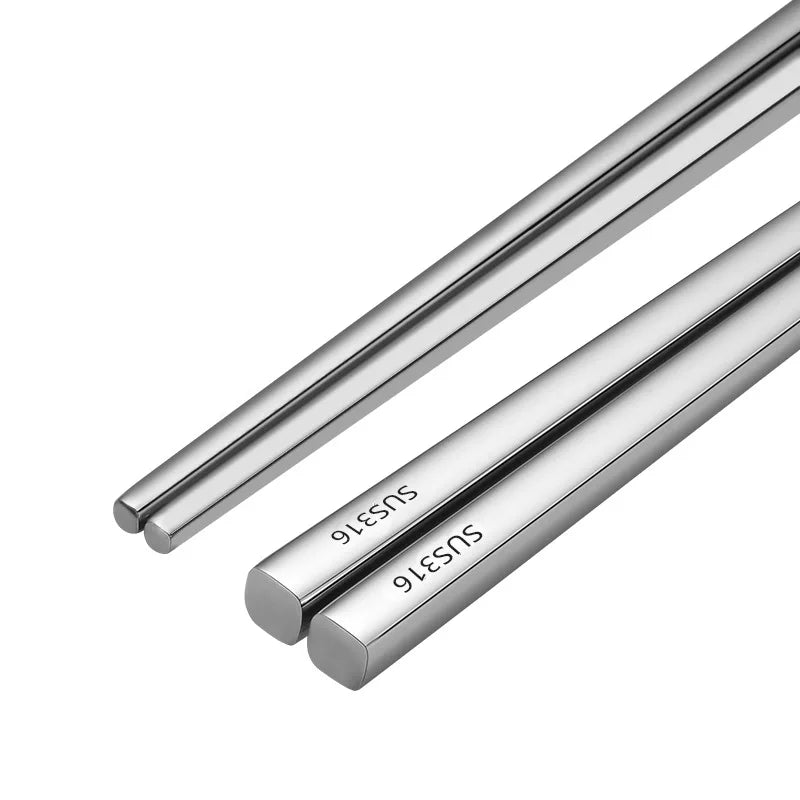 Edelstahl Essstäbchen mit Luxus-Lasergravur für den Haushalt