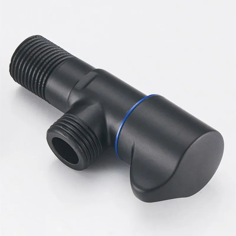 Schwarzes Eckfüllventil G1/2 aus Edelstahl für Heiß Kalt Wasserinstallation