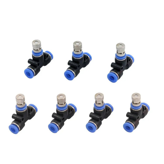 Effiziente 6mm Zerstäubungsdüsen im 5er-Set mit Schnellanschluss für Kühlung - Garten