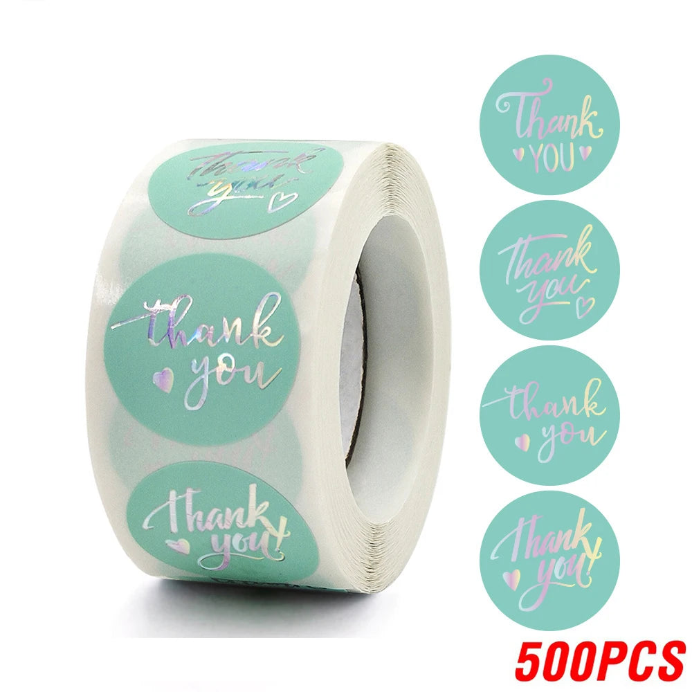 Roségold-Folie Dankes-Aufkleber 1inch Rund für Geschenk - Verpackung