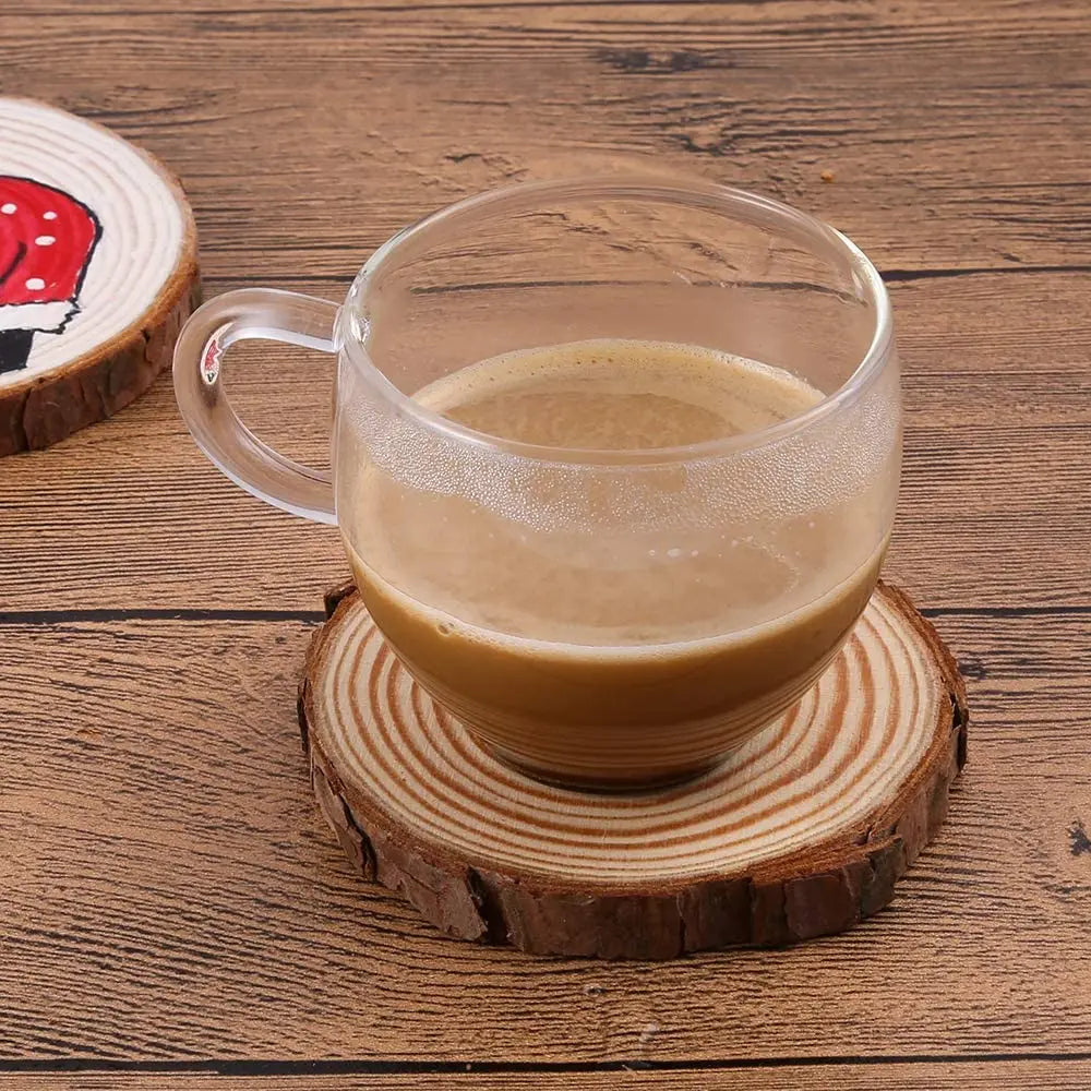 Natürliche Holzscheiben mit Loch, ideal für Kunst, Handwerk und Deko