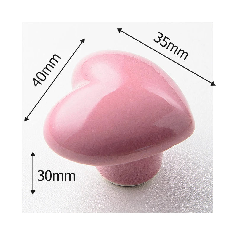 Keramik Herz Möbelgriff Bunte Schrankknöpfe für Kinder - Küche