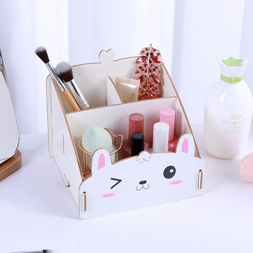 Kreativer Holz Stifthalter Schreibtisch Organizer für Büro und Schule