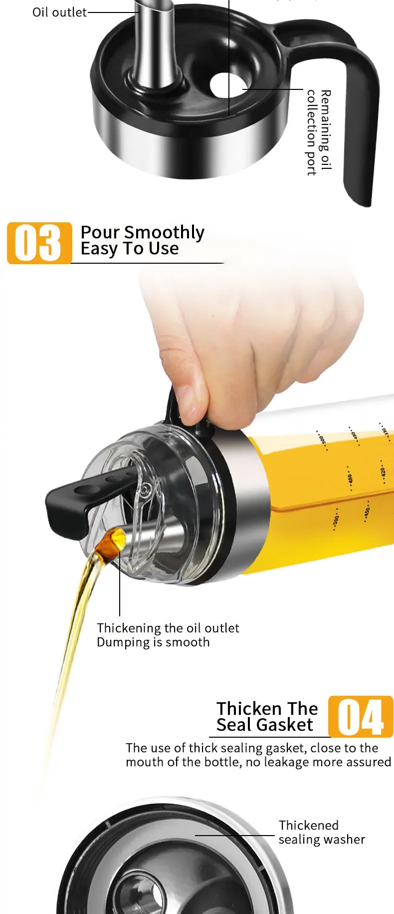 Kochen Gewürz Flasche Spender Sauce Flasche Glas Lagerung Flaschen Für Gewürz Glas Öl Spray Essig Kreative Küche Werkzeuge-Yabubest - Home & More