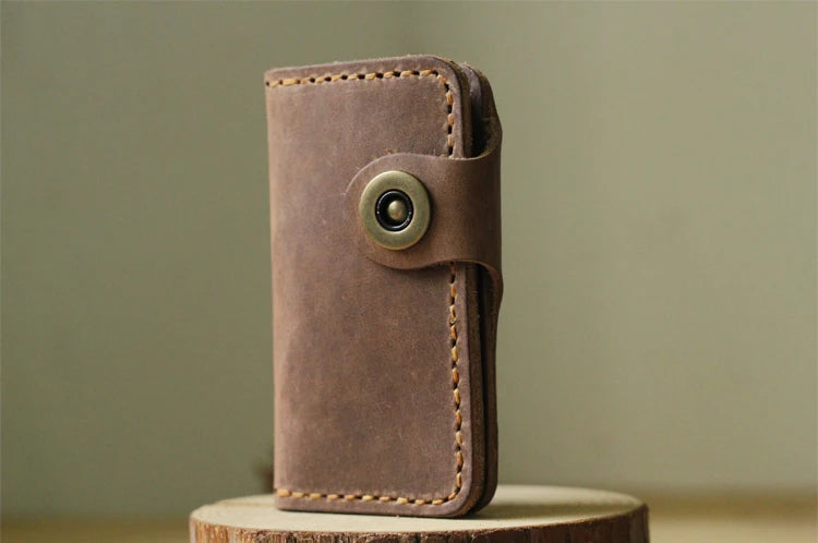 Handgemachtes echtes Leder Schlüsseletui für Herren und Damen