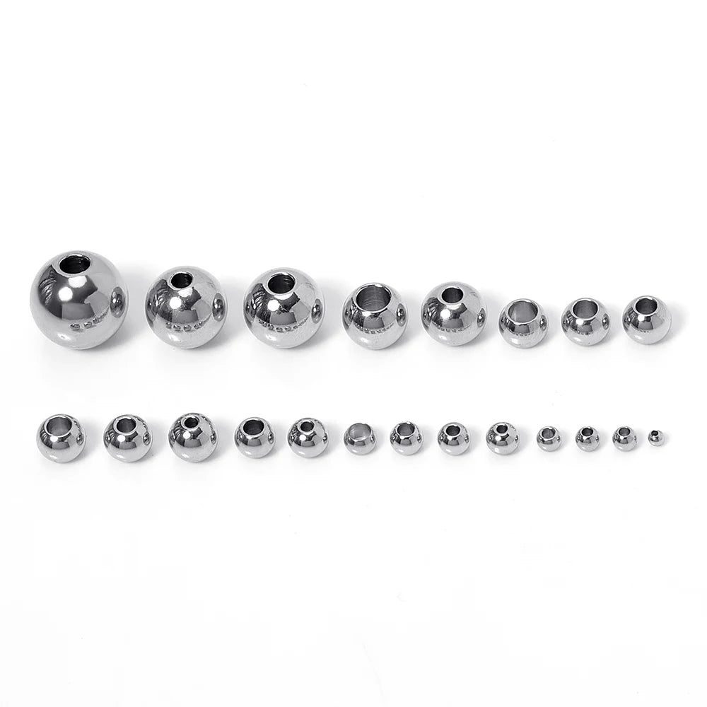 Rose Gold Edelstahl Spacer Perlen für Schmuck DIY, 100 Stück