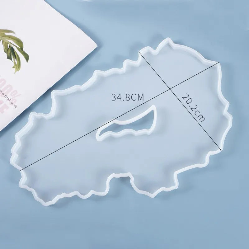 Große rechteckige Silikonform Teeteller Untersetzer Epoxidharz DIY Form