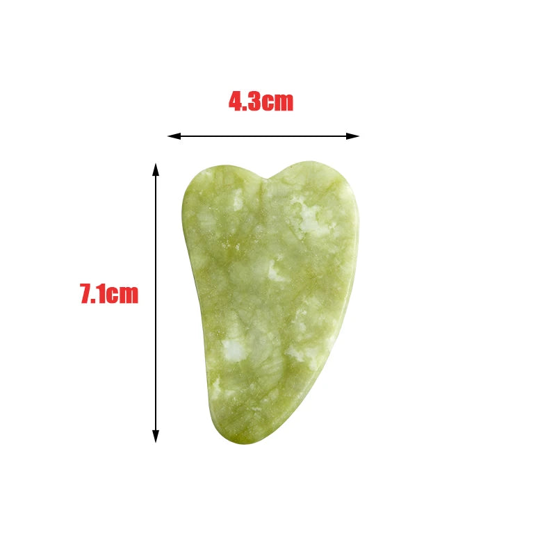 Naturstein Jade Gua Sha Werkzeug für Gesicht - Nacken - Facelifting - Massage