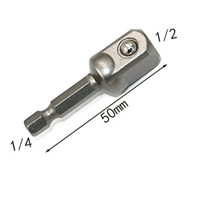 CV-Stahl Steckschlüssel-Adapter Set 1/4" 3/8" 1/2" Sechskant Verlängerung