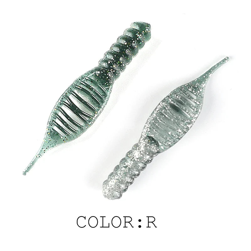 Weiche Angelköder Set - Silikon Larven 80mm/8 Stk. oder 55mm/15 Stk. für Angler