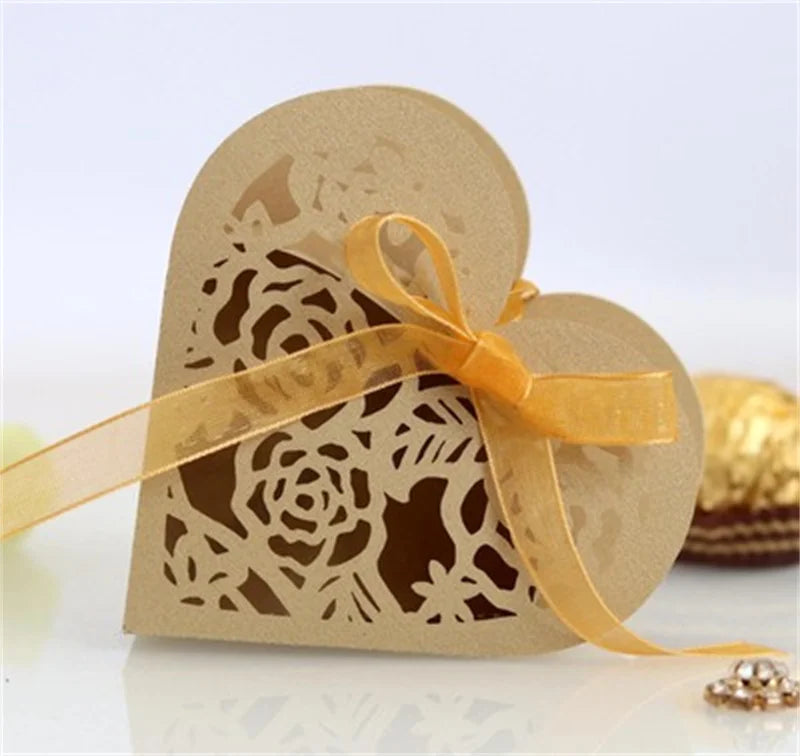 25/50/100 St. Gastgeschenk Boxen mit Band für Hochzeit Party Deko