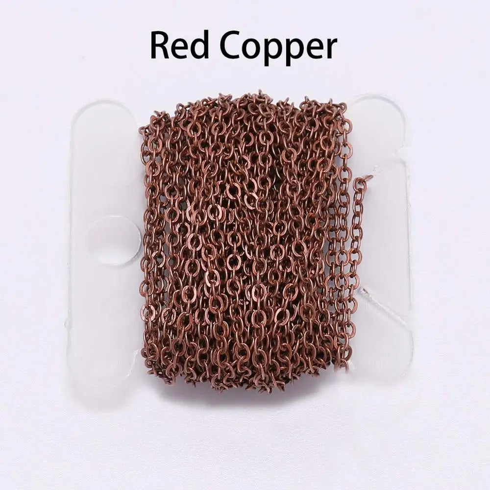 5m Gold Bronze Überzogene Ketten für Schmuck DIY Halskette Material