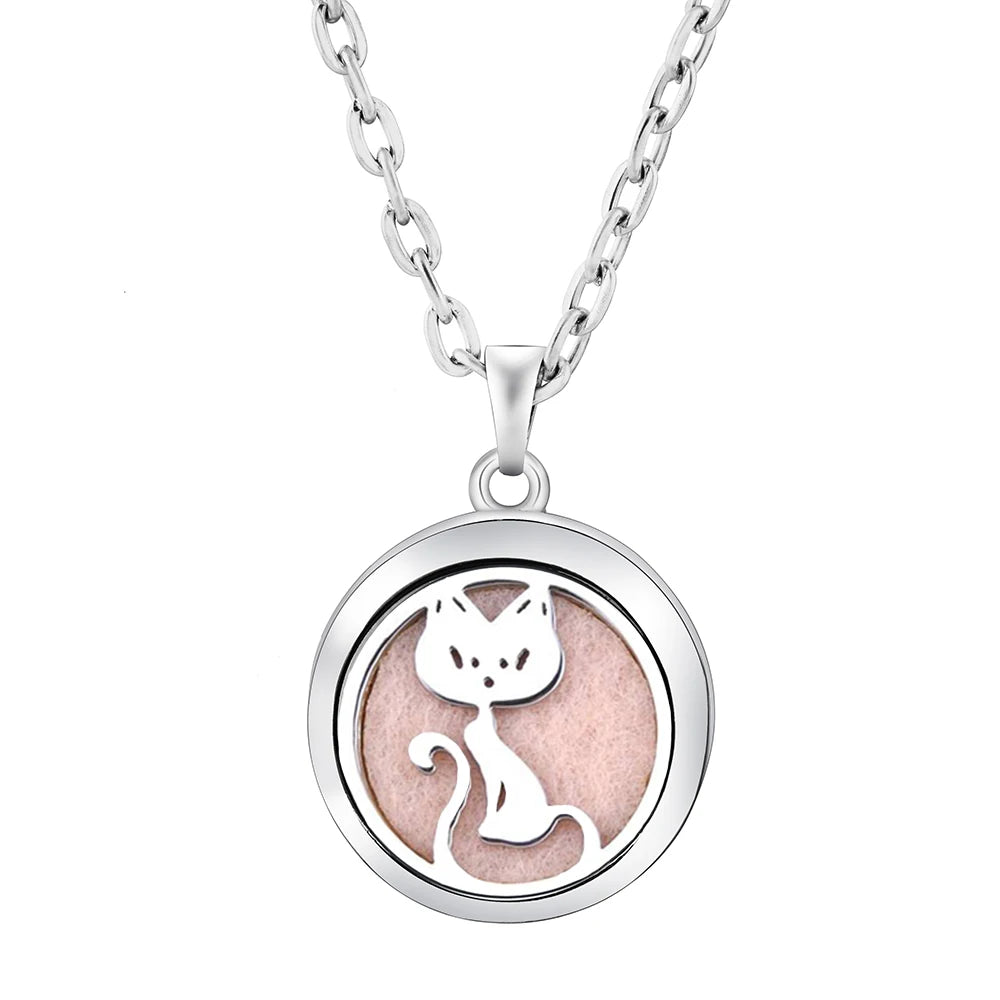 Elegante Aromatherapie Halskette mit Edelstahl Anhänger