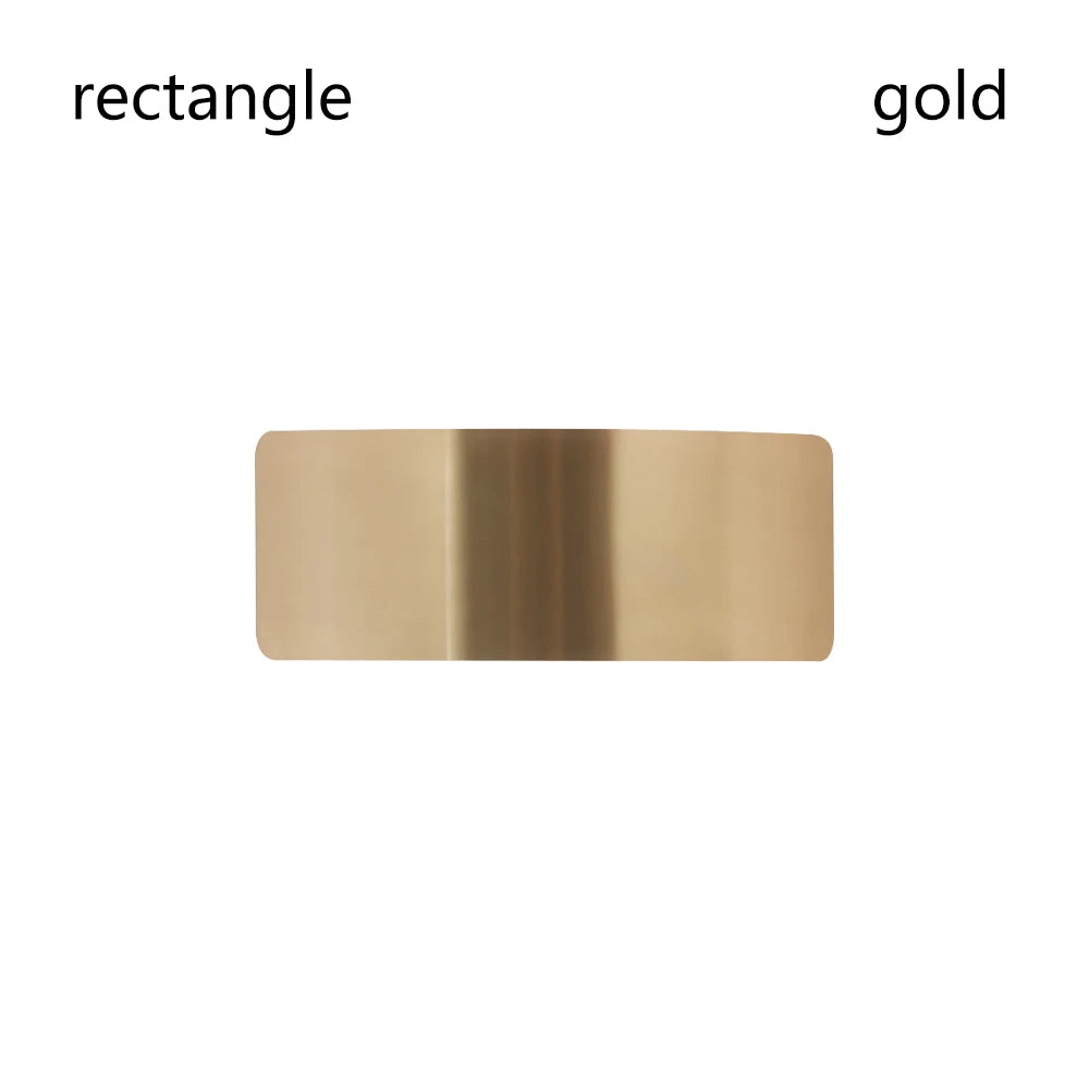 Elegante geometrische Metall-Haarspange in Quadrat - Rechteck – stylisch - stabil