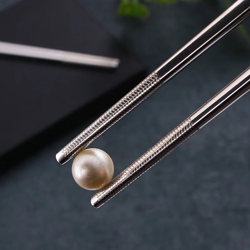 24 cm Edelstahl Essstäbchen koreanisch rutschfest mit Verbrühungsschutz