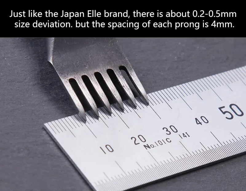 4 teiliges Lederhandwerk Meißel und Locher Set mit Diamantspitze