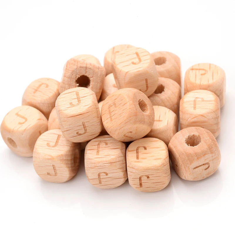 Sichere Silikon Alphabet Perlen für Baby Schnullerketten