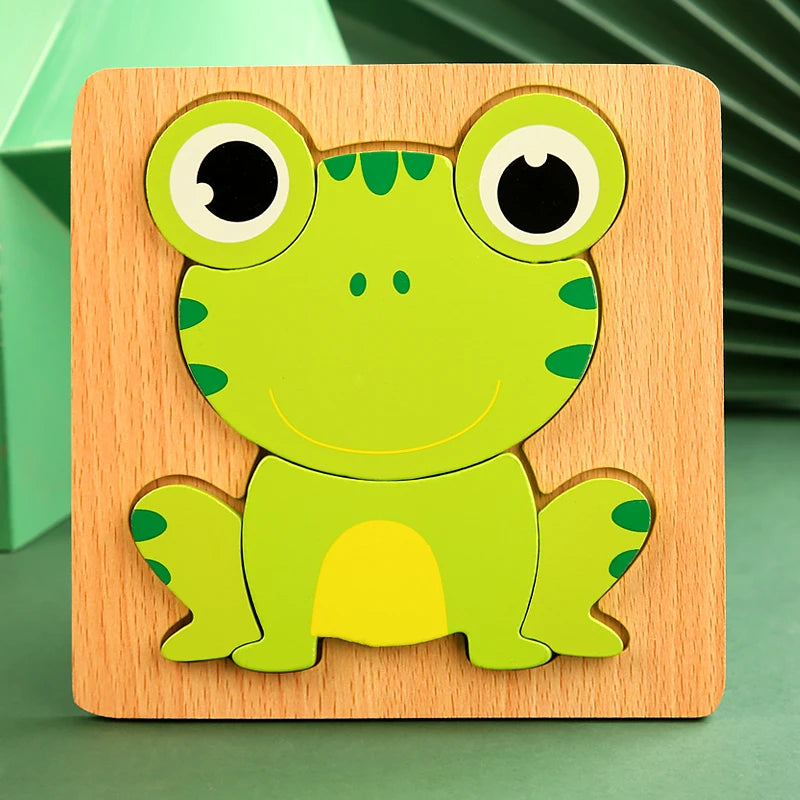 3D Holz Puzzle Baby Tierverkehr fördert frühes Lernen ab 3 Jahren