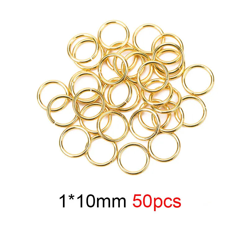50 100 Stück Edelstahl Biegeringe 4-10 mm Spaltringe Schmuck Verbinder