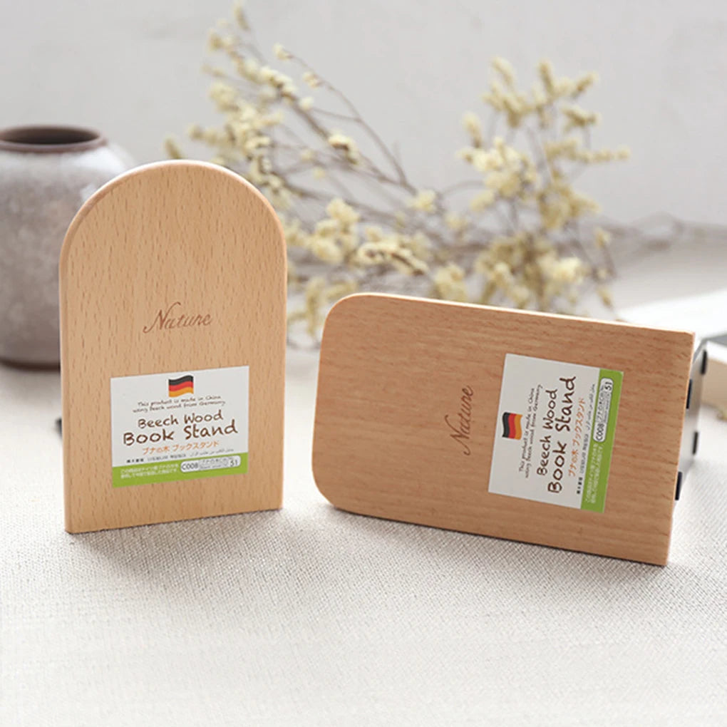 Naturholz Buchstütze für Schreibtisch und Ordnung im Büro