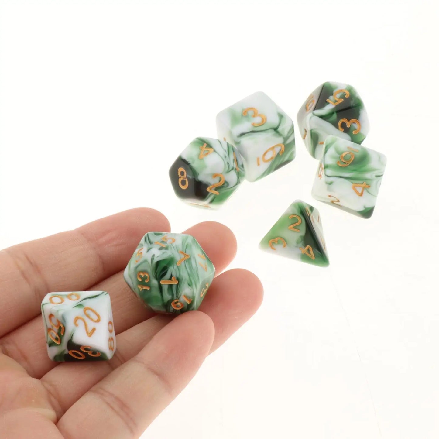 Vielseitiges 7-teiliges Würfelset für Rollenspiele und Tabletop