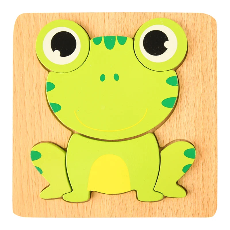 3D Holz Puzzle Baby Tierverkehr fördert frühes Lernen ab 3 Jahren