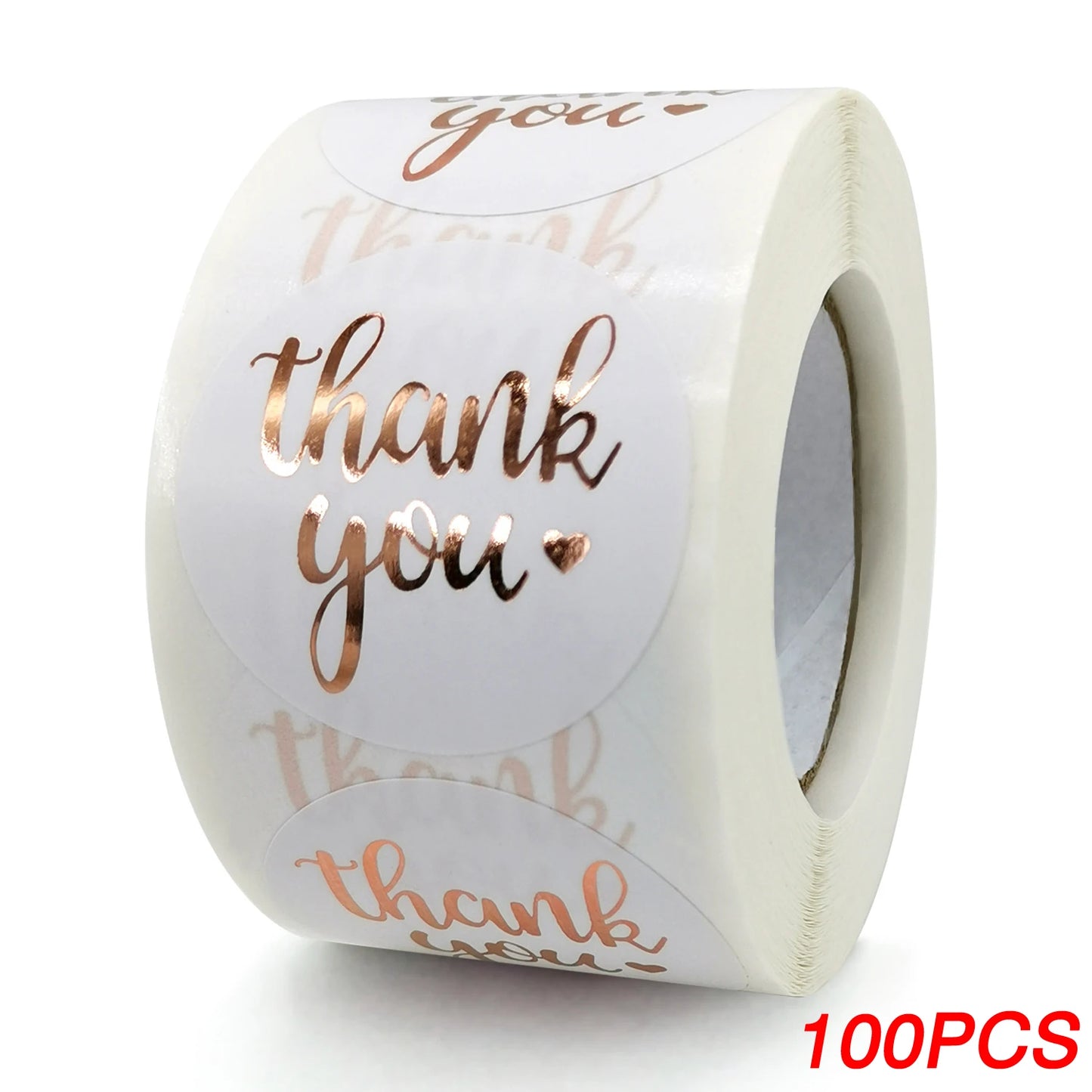 Roségold-Folie Dankes-Aufkleber 1inch Rund für Geschenk - Verpackung