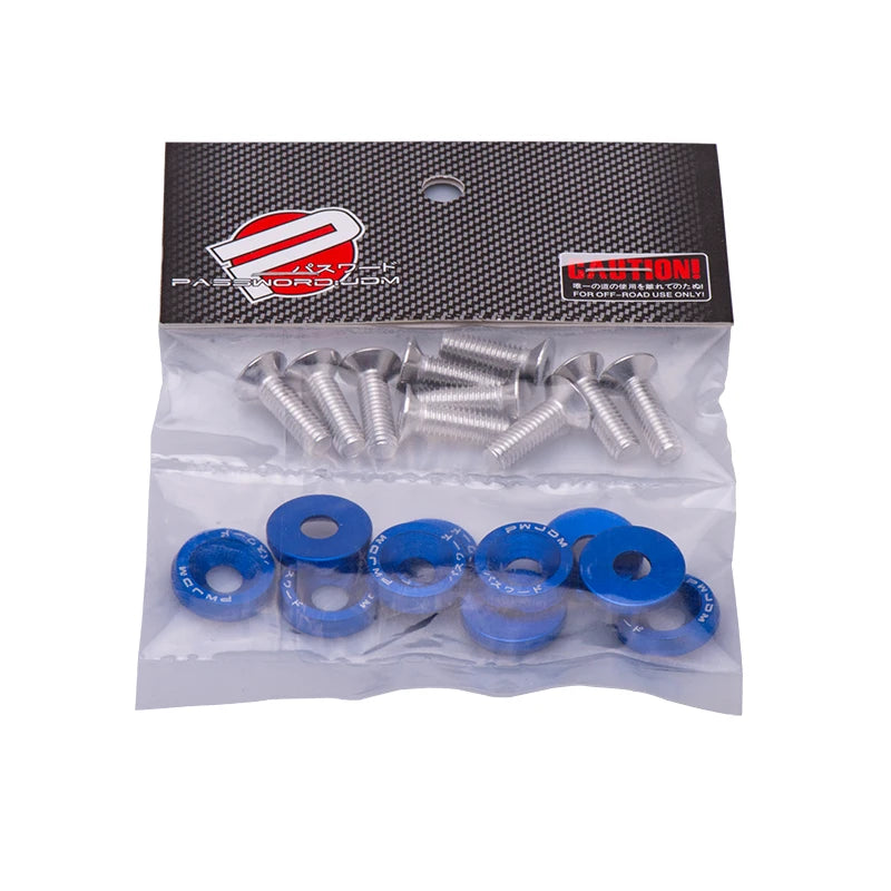 10x M6 Universal Schrauben Set für Auto Styling Kotflügel - Kennzeichen