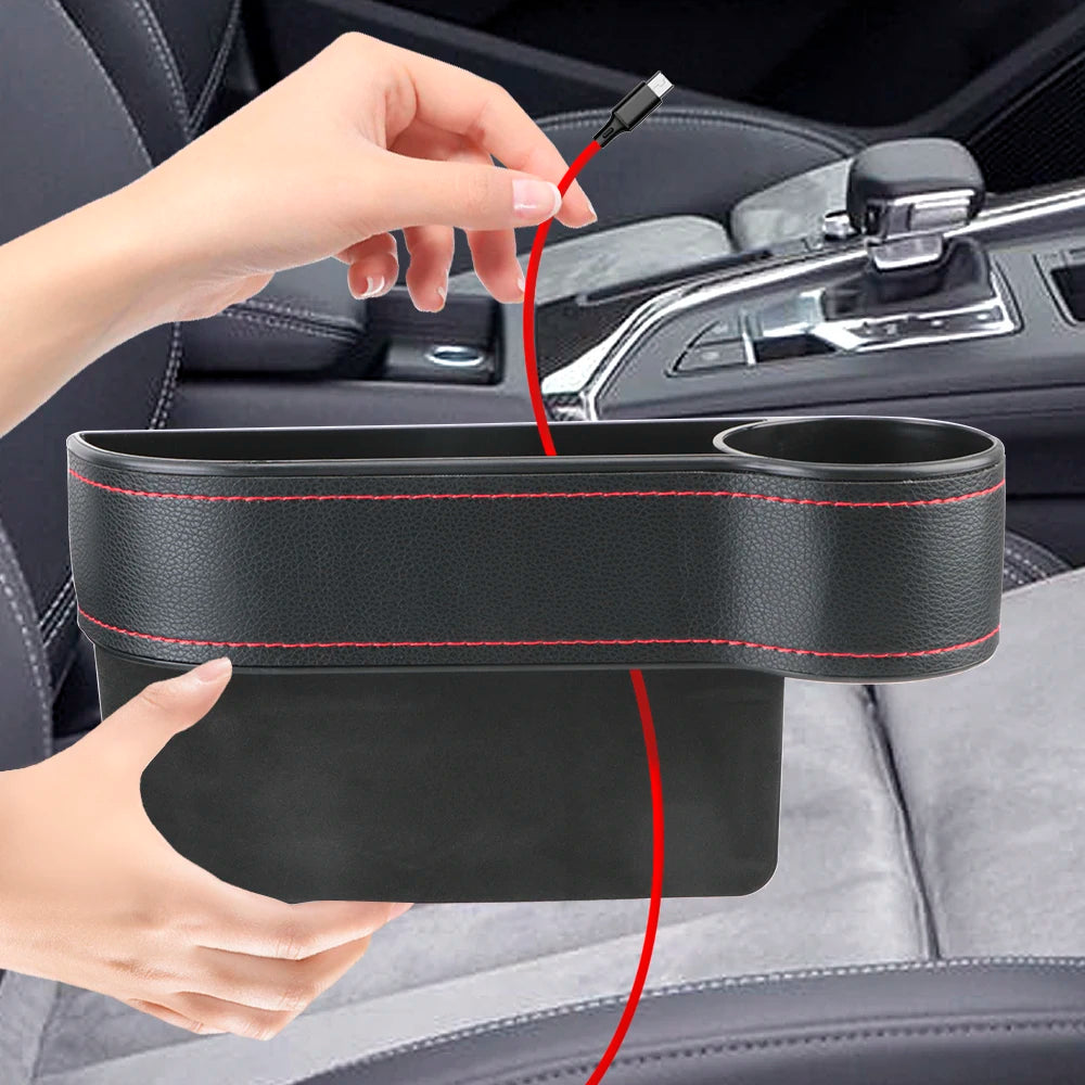 PU Leder Auto Sitz Lücke Organizer Box mit Ladefach für Vielseitige Nutzung