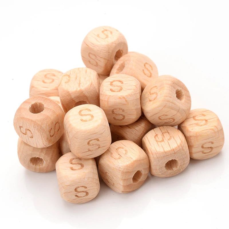 Sichere Silikon Alphabet Perlen für Baby Schnullerketten