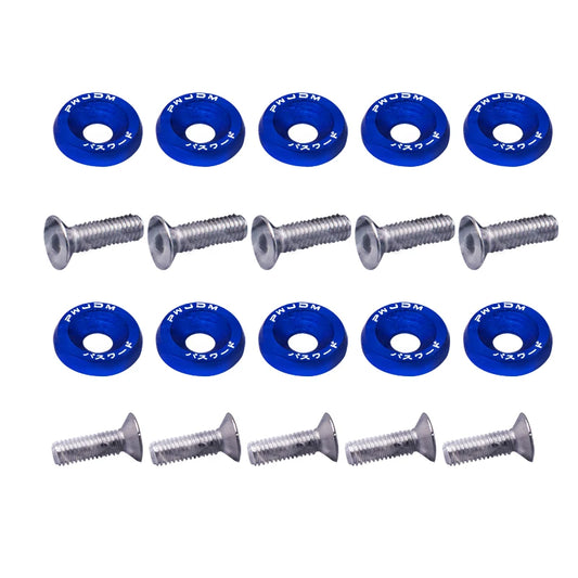 10x M6 Universal Schrauben Set für Auto Styling Kotflügel - Kennzeichen