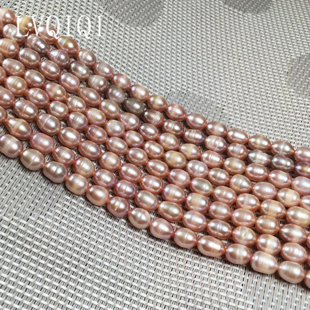 Natürliche Süßwasser-Perlen Rund Lose Schmuckperlen DIY