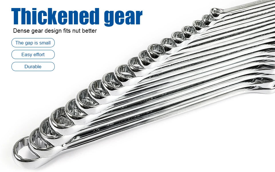 Kombischlüssel Set 5,5 bis 15 mm aus stabilem Chrom Vanadium Stahl-Yabubest - Home & More